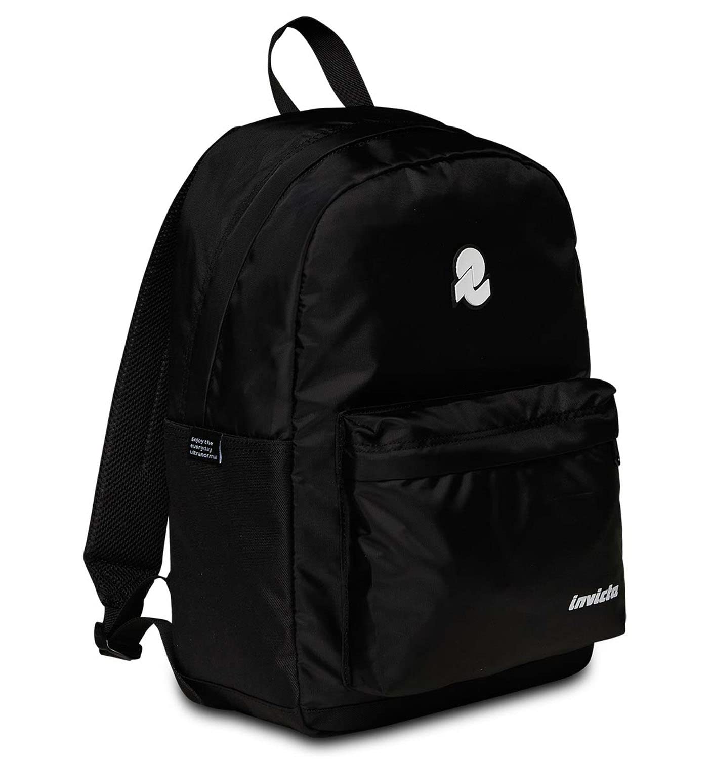Invicta Zaino Scuola CARLSON, Nero - Tasca Interna, Tasca Porta PC, Tasche Laterali Porta Borraccia - Zaino Viaggio, Zaino Università - Eco Material (25531294)