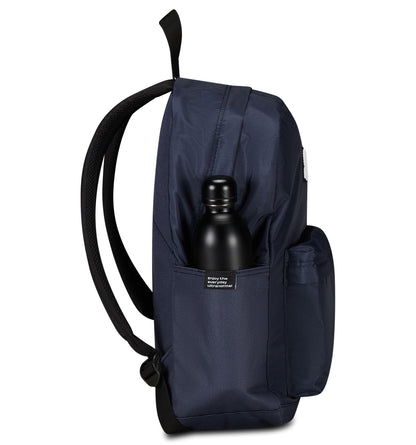 Invicta Zaino Scuola Carlson Plain, Blu, Zaino Mono Scomparto Con Tasca Porta PC o Tablet e Tasca Porta Borraccia, Zaino Superiori, Università e Viaggio, Unisex (25615169)