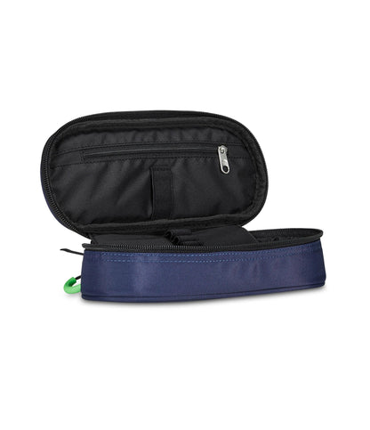 SEVEN Portapenne Scuola Round Plus, Blu, Freethink, Bustina Ovale Con Tasca Interna ed Elastici Porta Penne, Accessori Zaino, Elementari, Medie, Superiori, Ragazzo Ragazza (25581272)