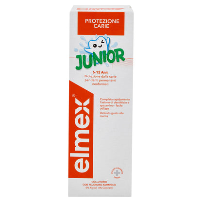 elmex collutorio Protezione Carie Junior 6-12 anni bambini 400 ml (25526180)
