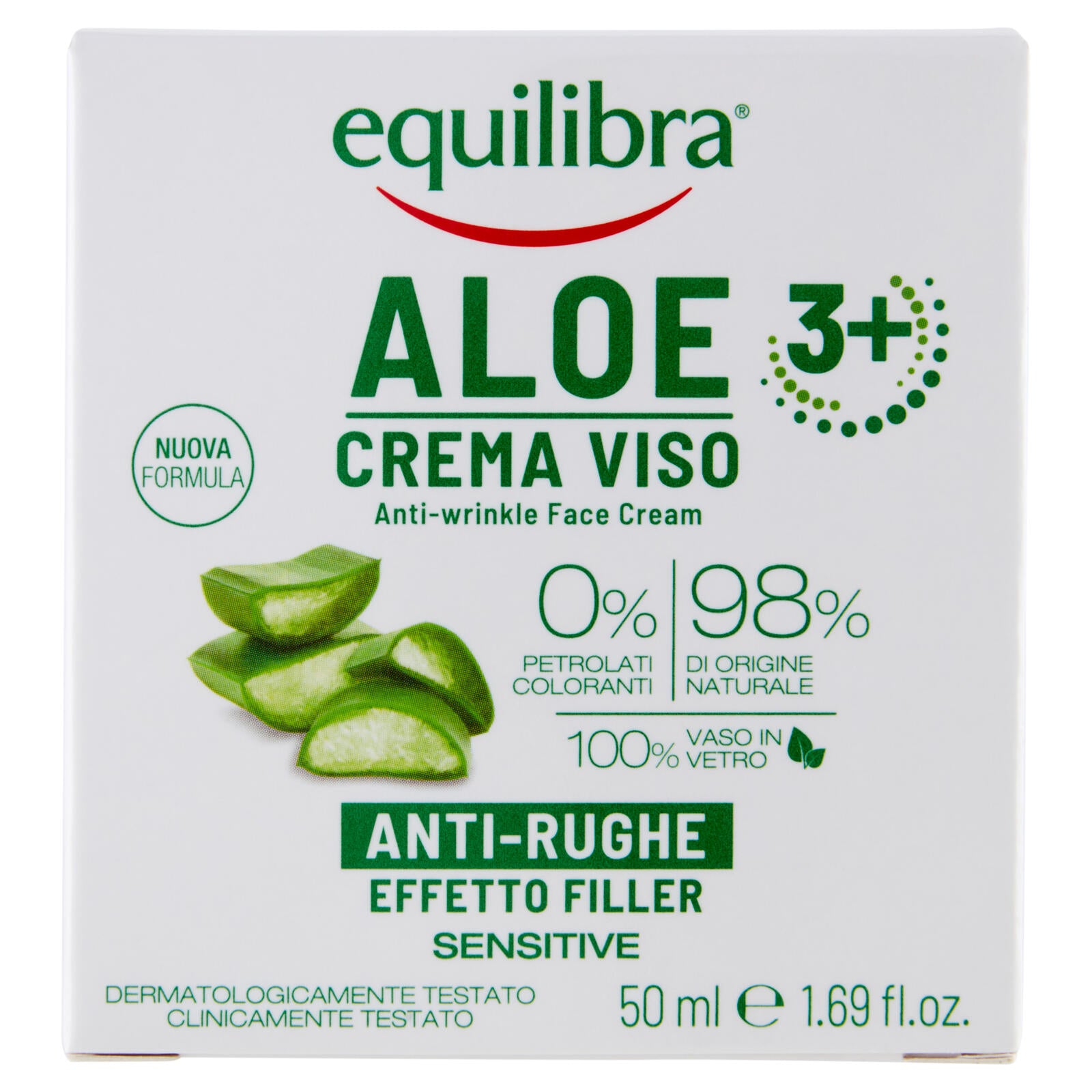 equilibra Aloe 3+ Crema Viso Anti-Rughe Effetto Filler 50 ml (25526328)