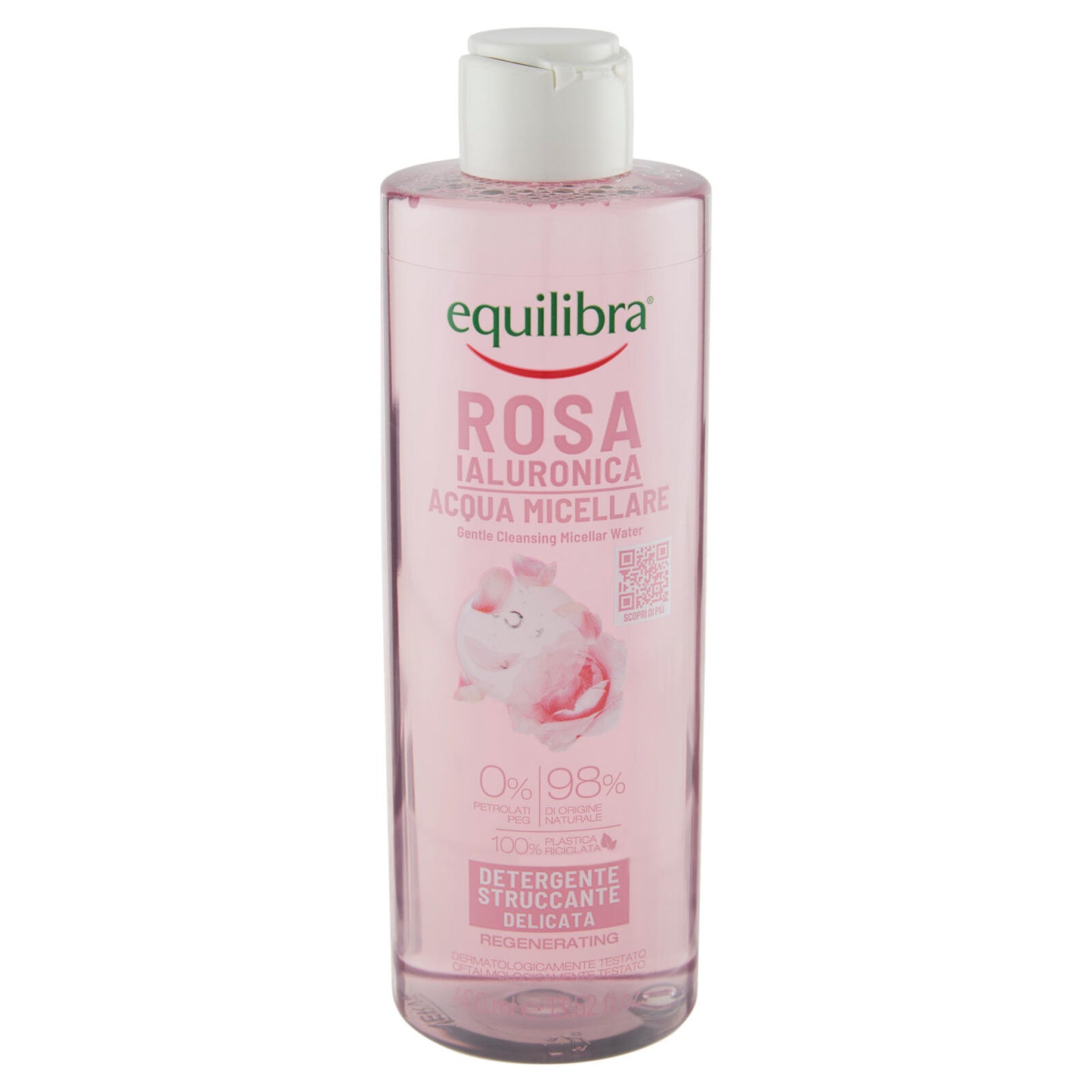 equilibra Rosa Ialuronica Acqua Micellare Detergente Struccante Delicata 400 ml (25526403)