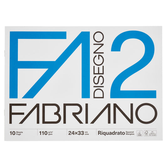 Fabriano Disegno 2 110 g/m² 24x33 cm Riquadrato 10 Fogli (25528394)