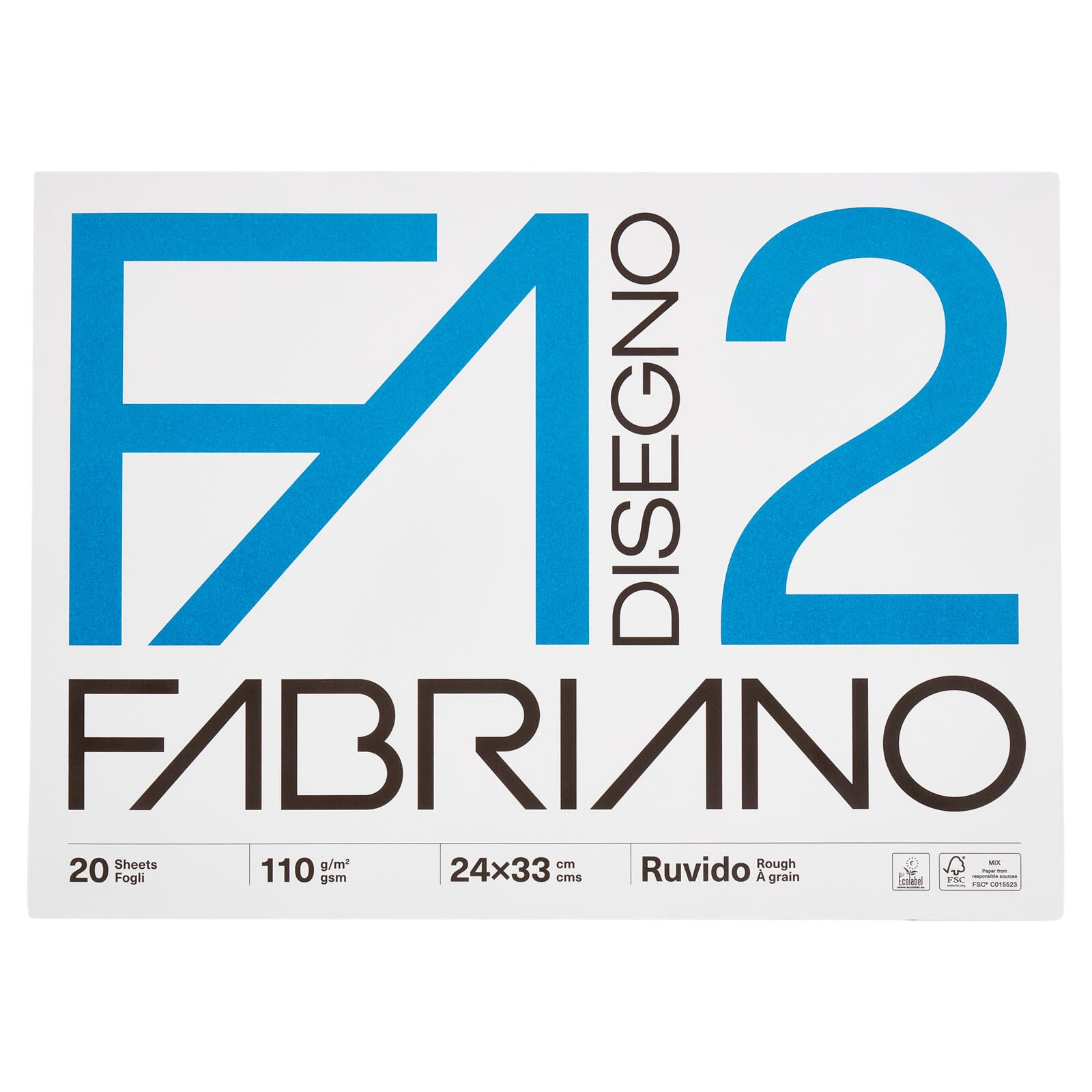 Fabriano Disegno 2 110 g/m² 24x33 cm Ruvido 20 Fogli (25528399)