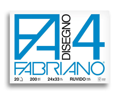 Blocco Fabriano F.4 20 fg. 24x33 Ruvido 200 gr. pz. 1 (25520786)