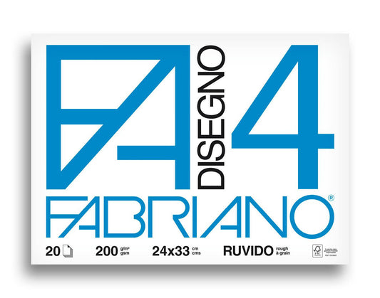Blocco Fabriano F.4 20 fg. 24x33 Ruvido 200 gr. pz. 1 (25520786)
