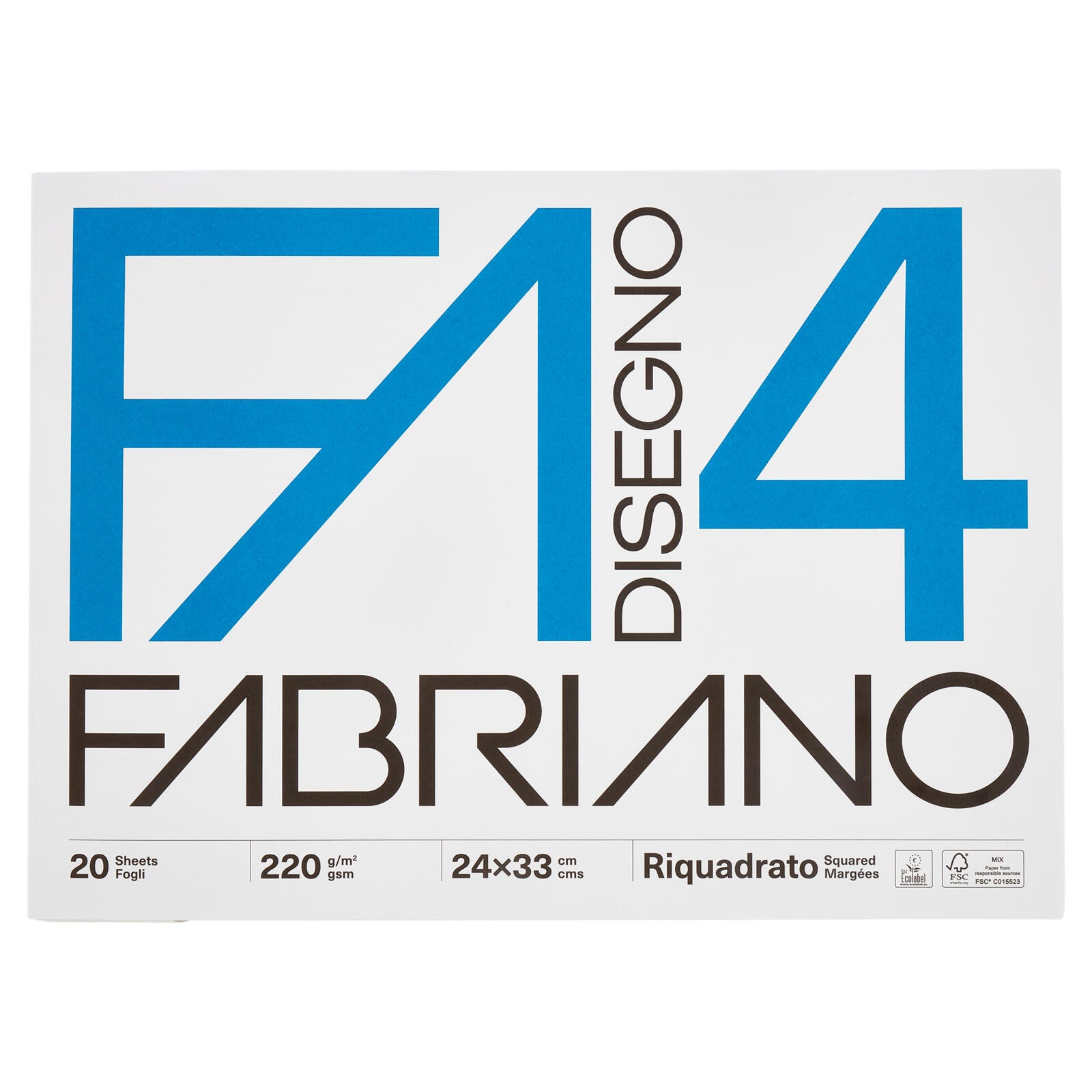 Fabriano Disegno 4 220 g/m² 24x33 cm Riquadrato 20 Fogli (25528401)