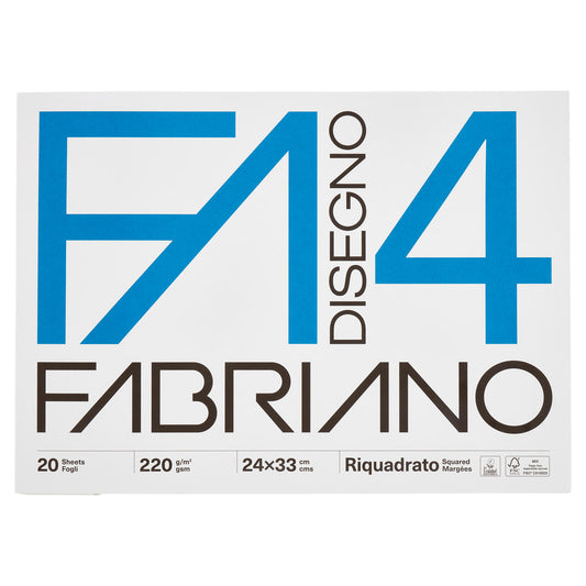 Fabriano Disegno 4 220 g/m² 24x33 cm Riquadrato 20 Fogli (25528401)