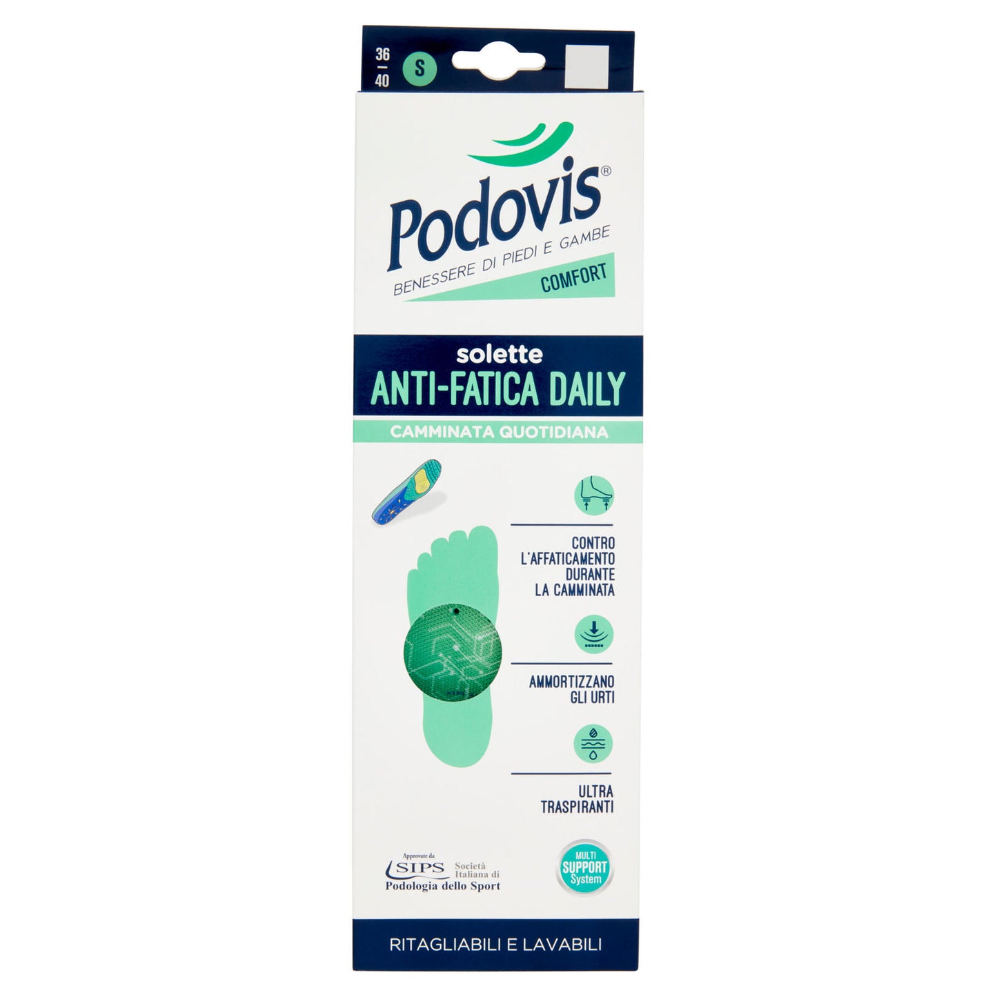 Podovis Comfort solette Anti-Fatica Daily S 36/40 1 Paio (25579869)