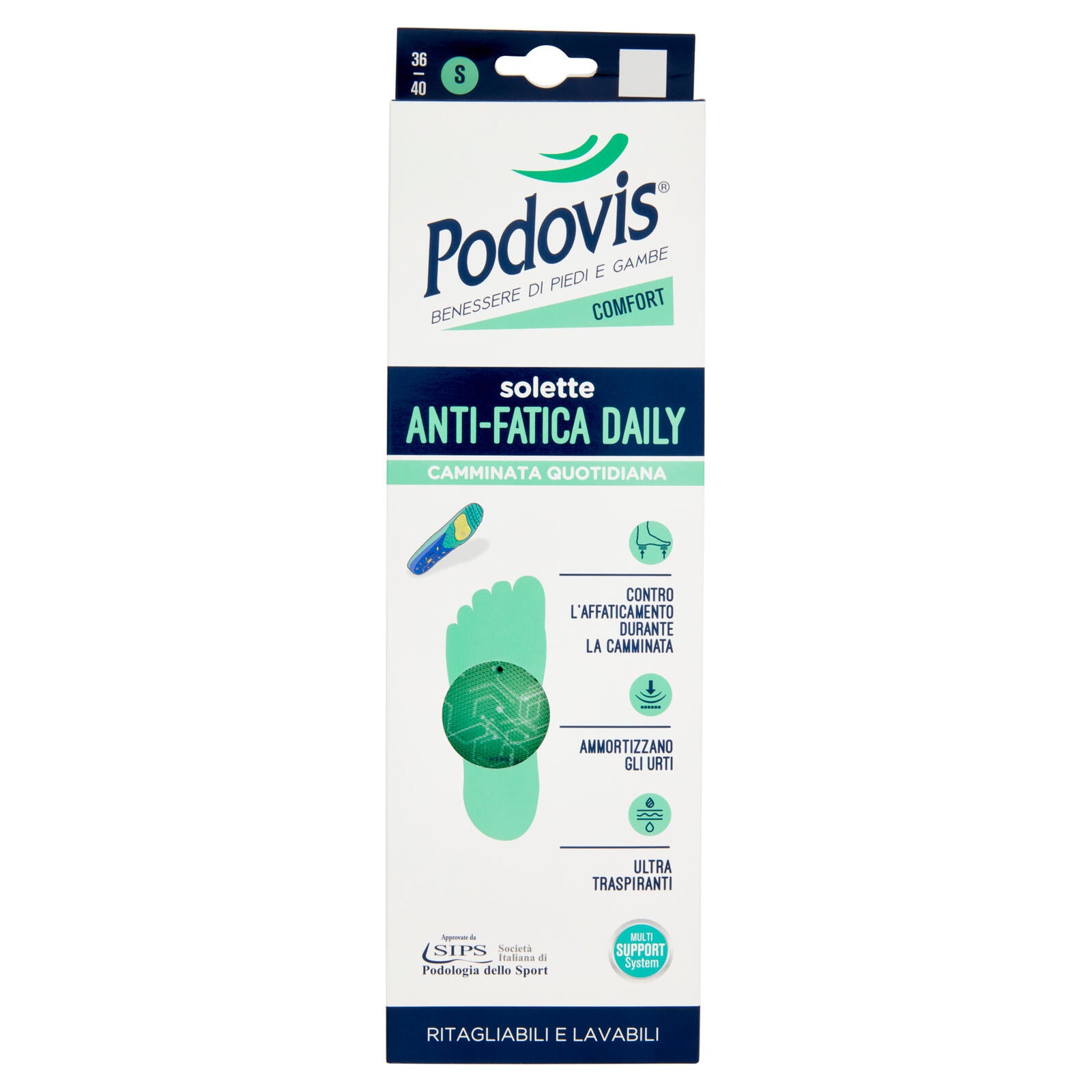 Podovis Comfort solette Anti-Fatica Daily S 36/40 1 Paio (25579869)