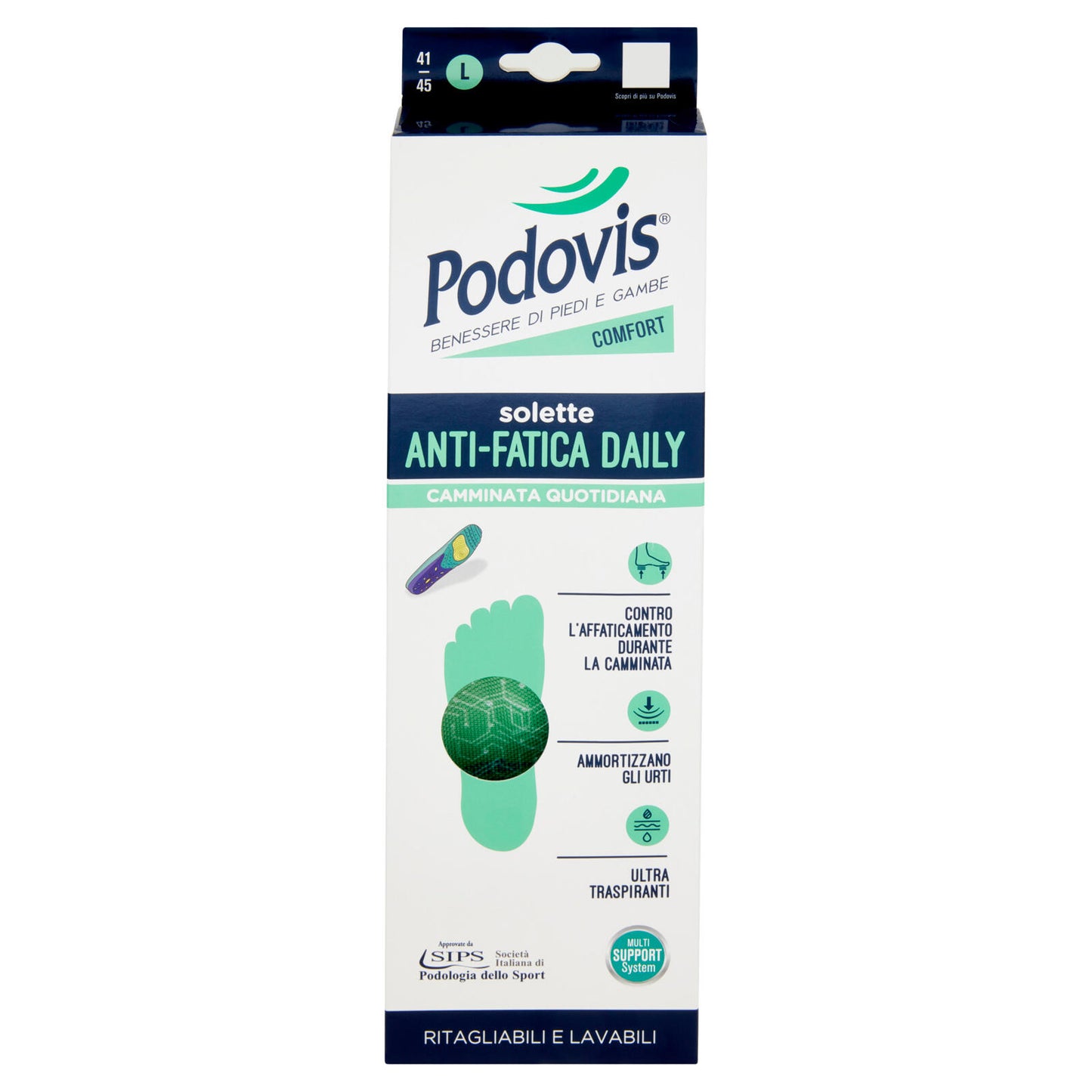 Podovis Comfort solette Anti-Fatica Daily L 41/45 1 Paio (25579862)