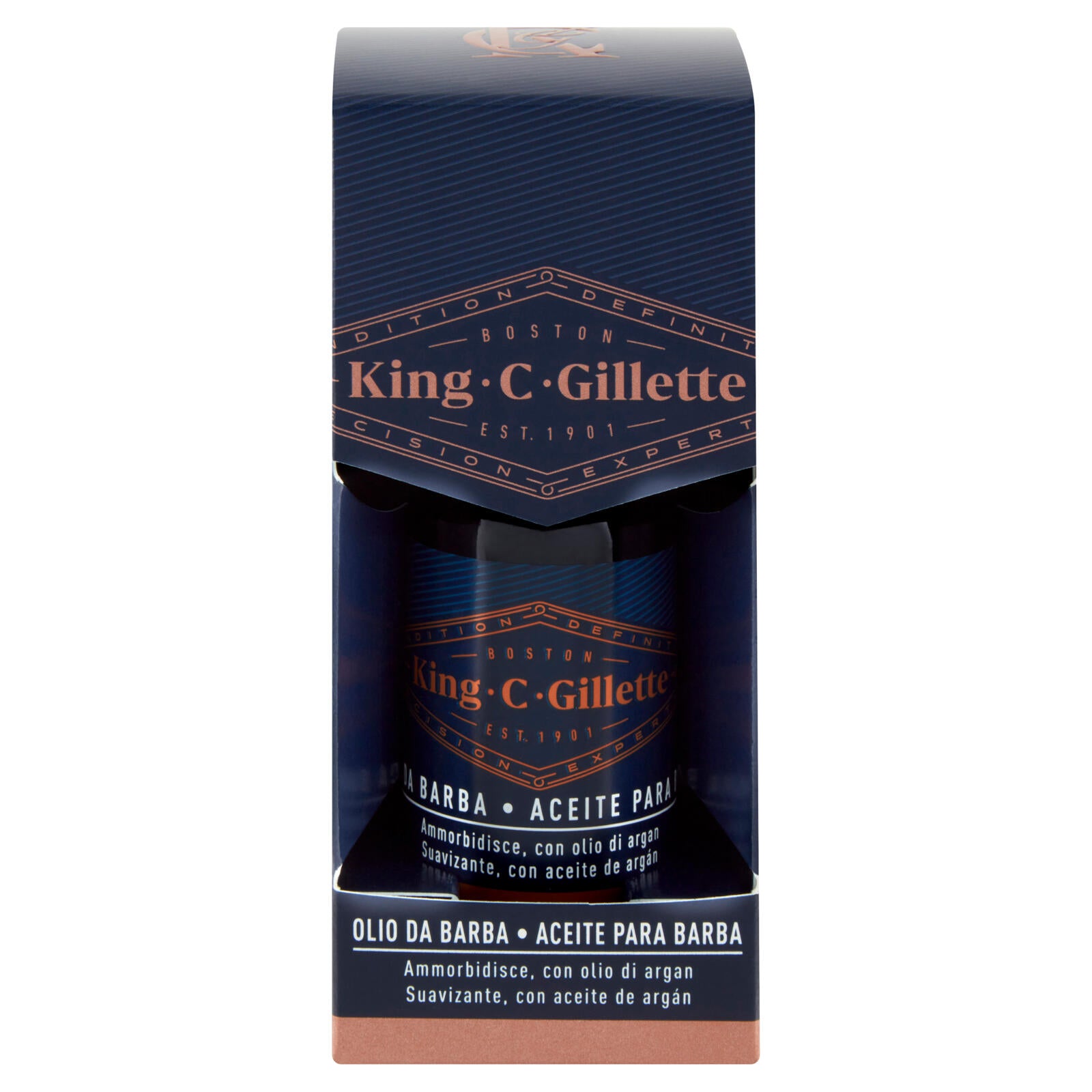 King C. Gillette Olio da Barba - Ammorbidisce ed Idrata con Olii di Argan, Jojoba e Avocado 30 ml (25531475)