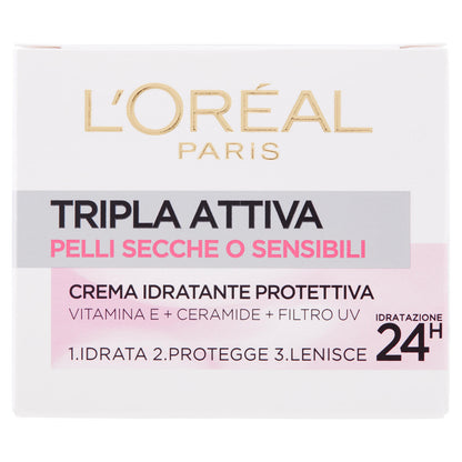 L'Oréal Paris Tripla Attiva Pelli Secche o Sensibili Crema idratante protettiva 50 ml (25532288)