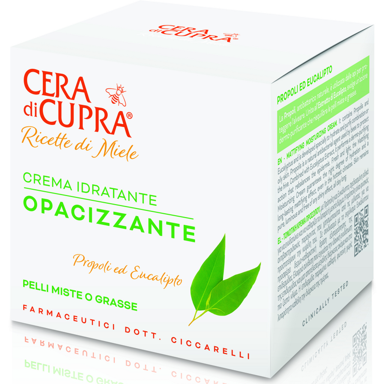 CERA DI CUPRA - Crema Viso Idratante Opacizzante con Propoli ed Eucalipto per Pelli Miste o Grasse - 50 ml (25521624)