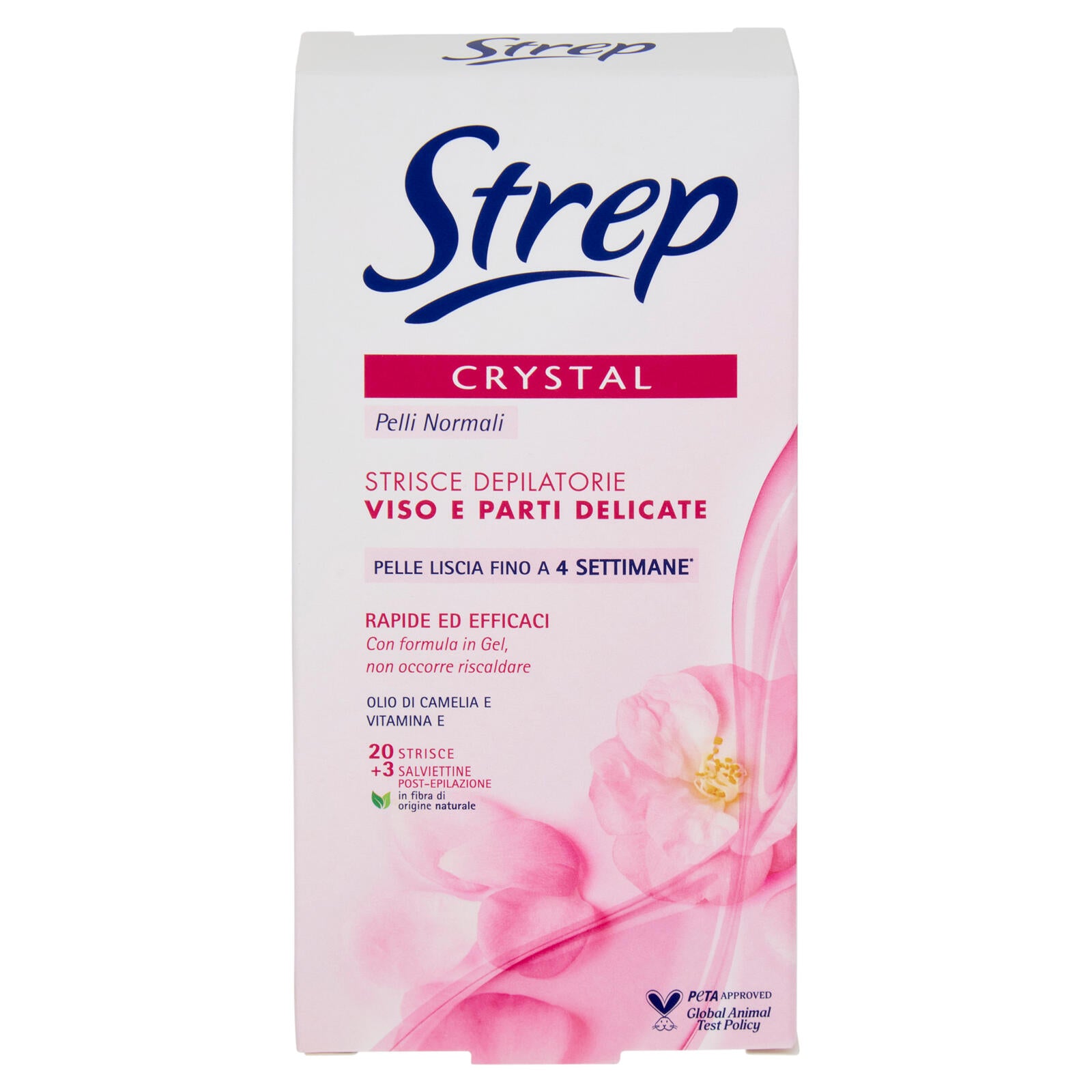 Strep Crystal Strisce Depilatorie Viso e Parti Delicate 20 Strisce + 4 Salviettine (25608512)