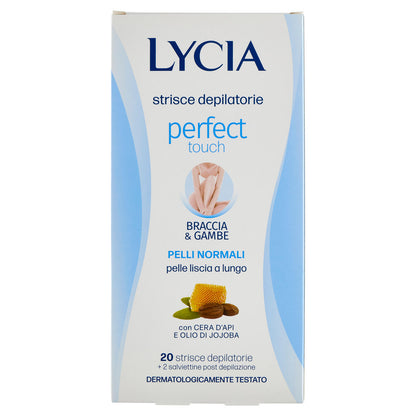 Lycia perfect touch strisce depilatorie Braccia & Gambe Pelli Normali 20 strisce + 2 salviettine (25533990)