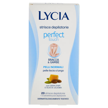 Lycia perfect touch strisce depilatorie Braccia & Gambe Pelli Normali 20 strisce + 2 salviettine (25533991)