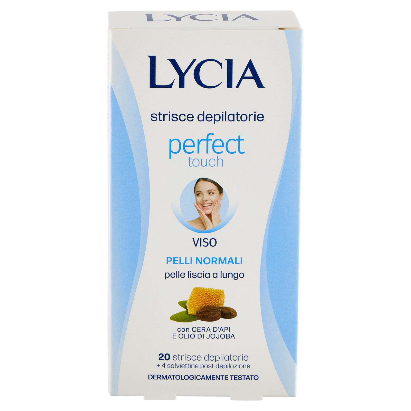 Lycia perfect touch strisce depilatorie Viso Pelli Normali 20 strisce + 4 salviettine (25533994)