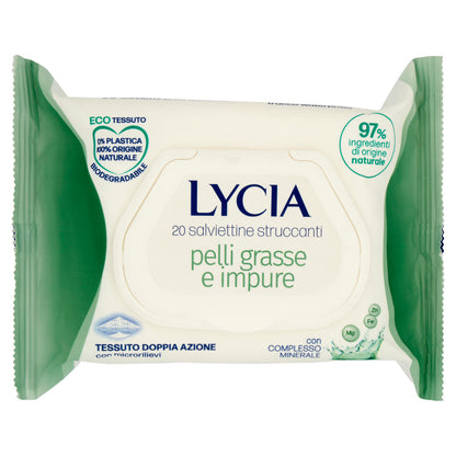 Lycia salviettine struccanti pelli grasse e impure con Complesso Minerale 20 pz (25534009)