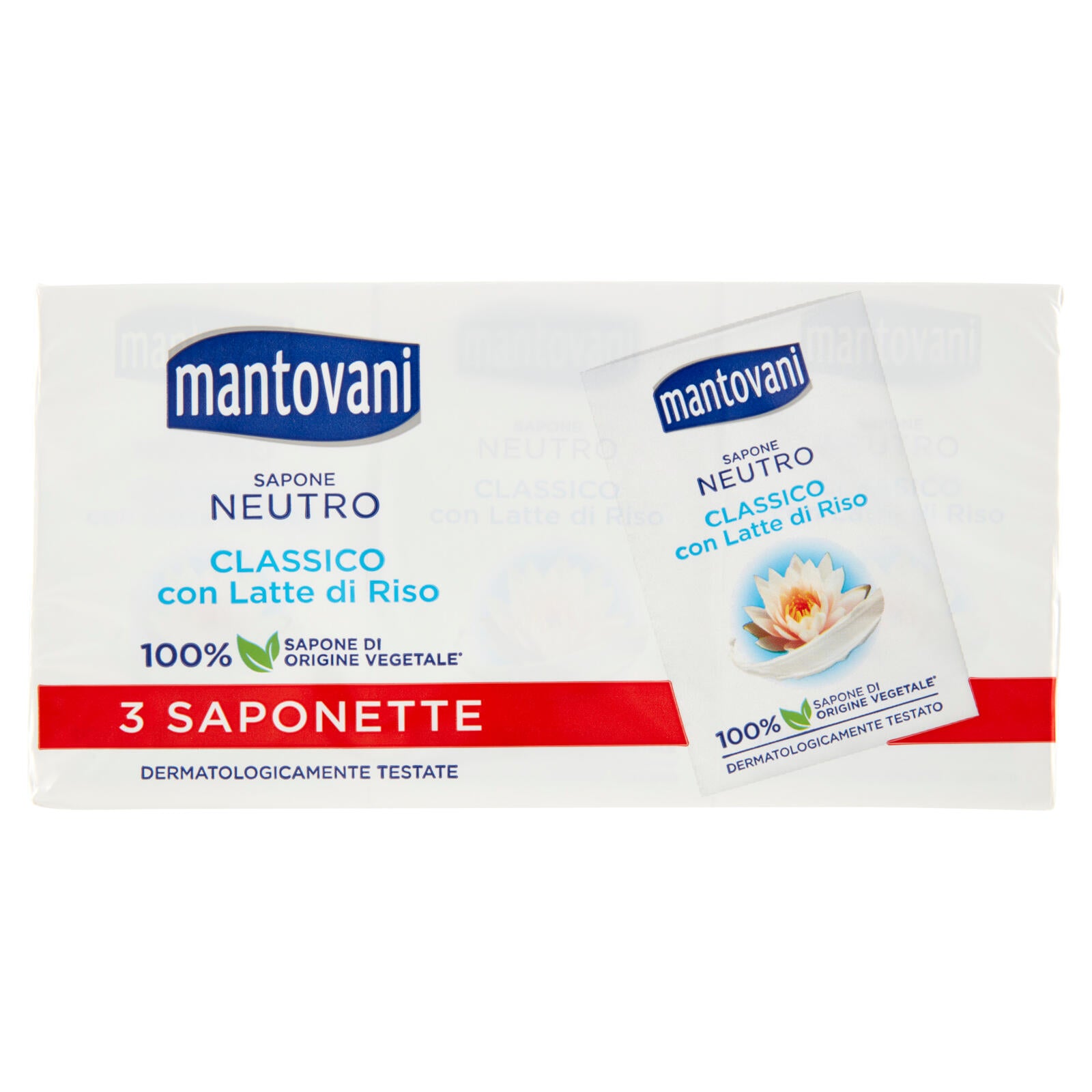 mantovani Sapone Neutro Classico con Latte di Riso 3 x 90 g (25534148)