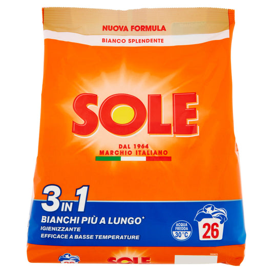 Sole Polvere lavatrice Bianco Splendente 26 lavaggi 1,3 kg (25607087)