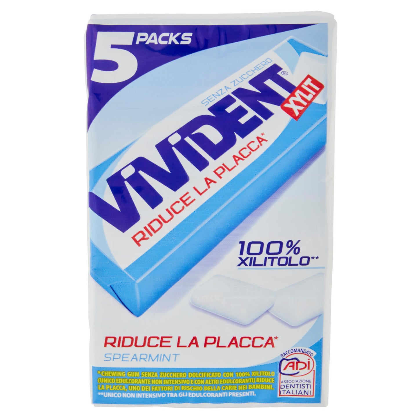 Vivident Xylit Spearmint 5 Packs 67,5 g (25613633)