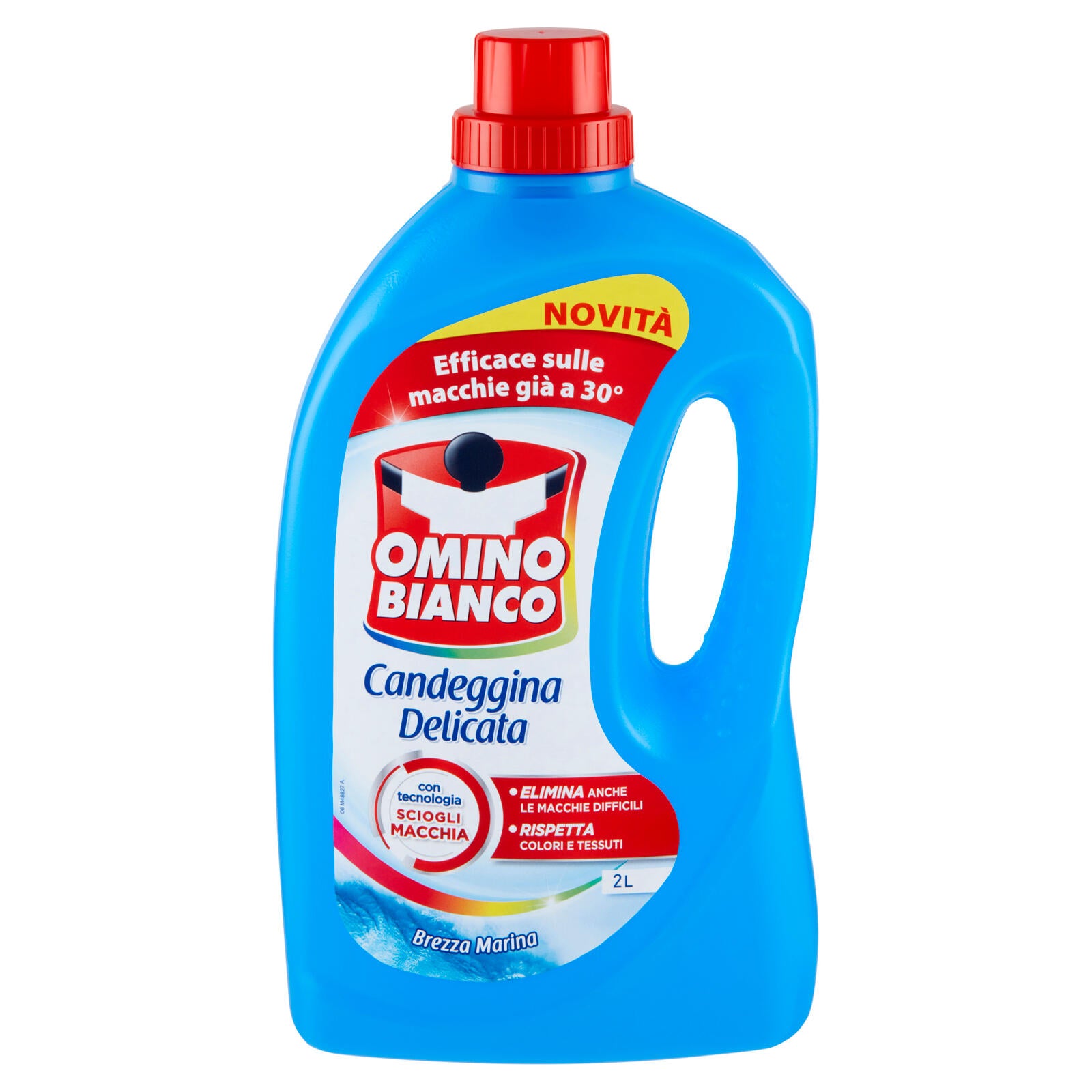 Omino Bianco, Candeggina Delicata, Elimina le Macchie e Rispetta i Colori, Brezza Marina, 2000ml (25566803)