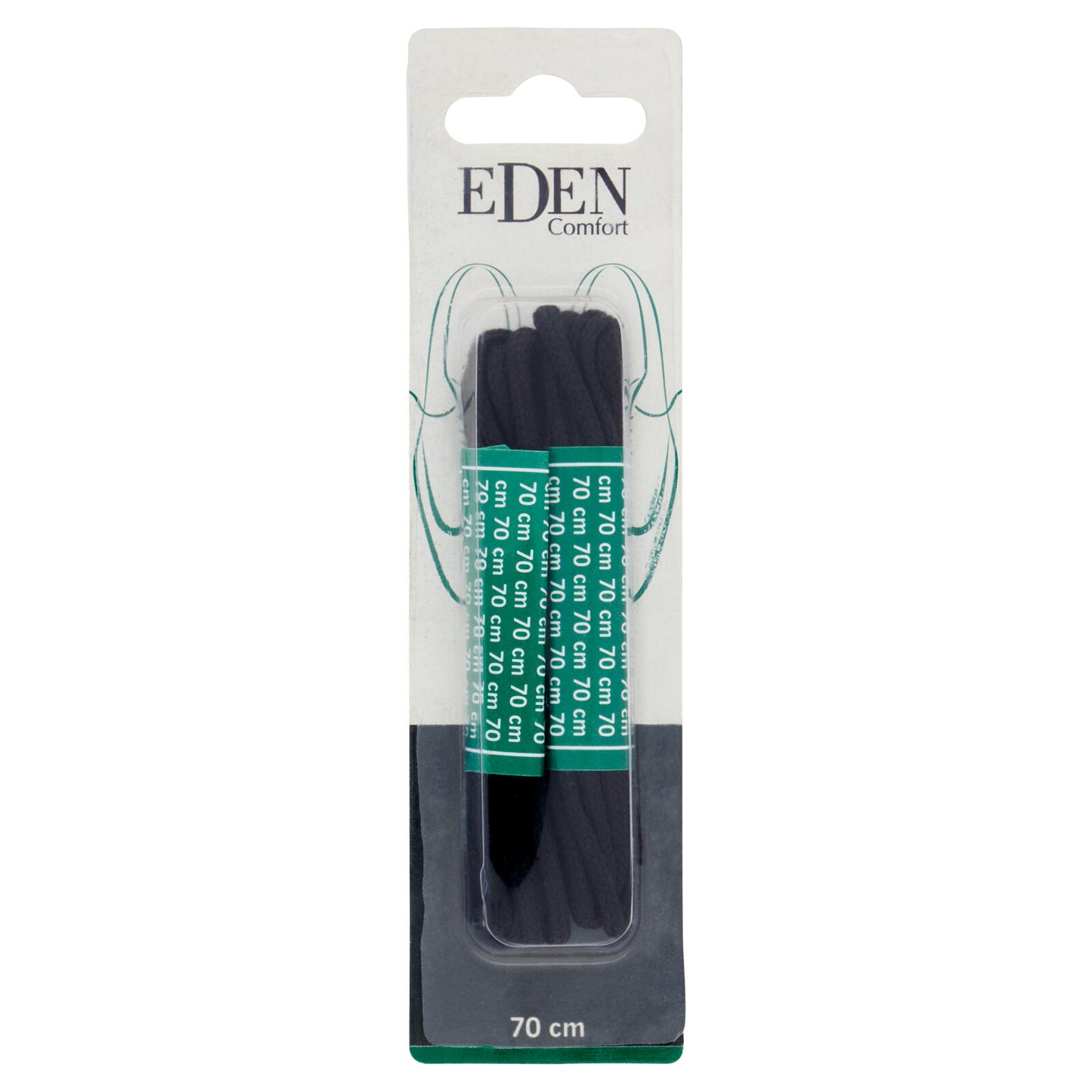 Eden Comfort Lacci tondi neri 70 cm 2 Paia (25525865)
