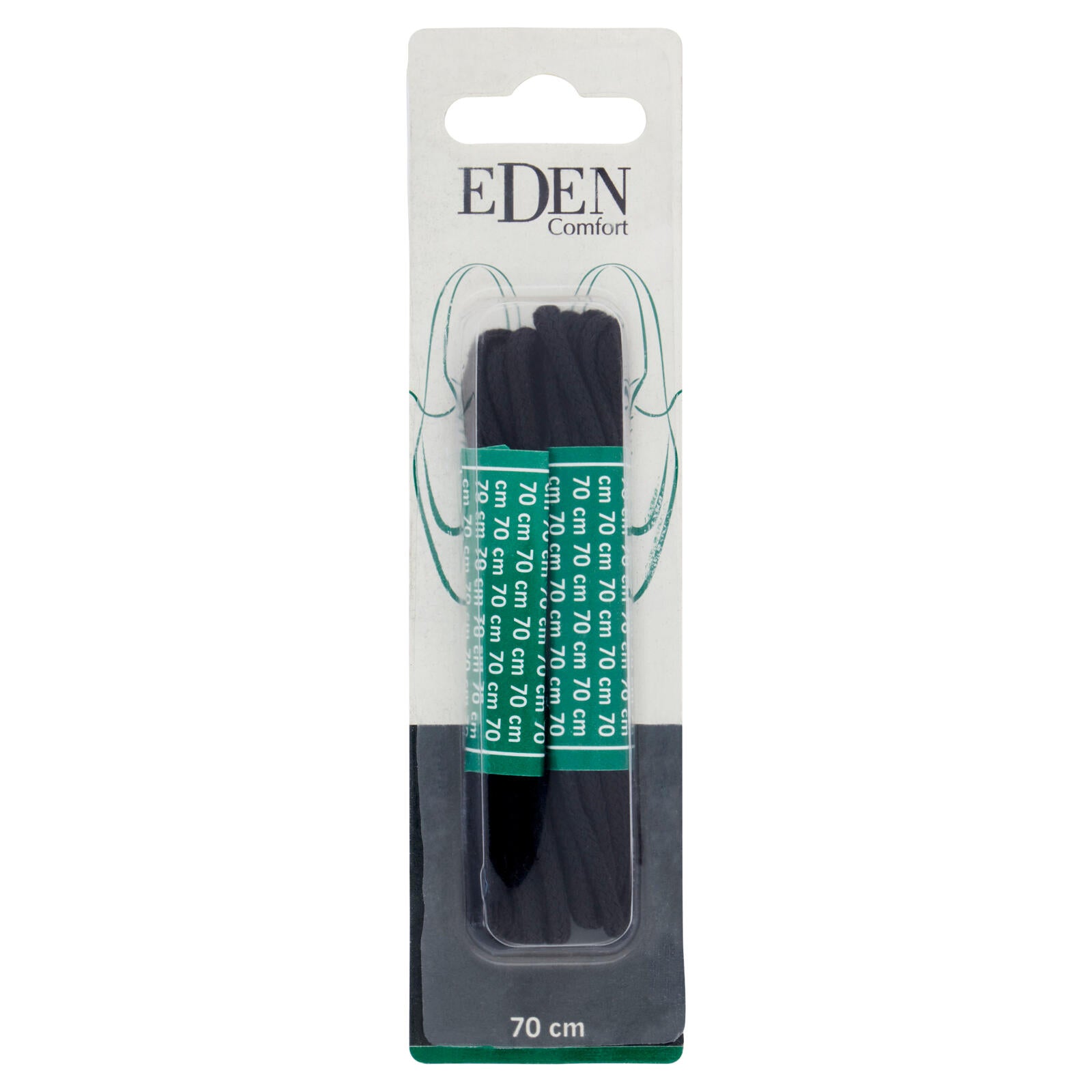 Eden Comfort Lacci tondi neri 70 cm 2 Paia (25525865)