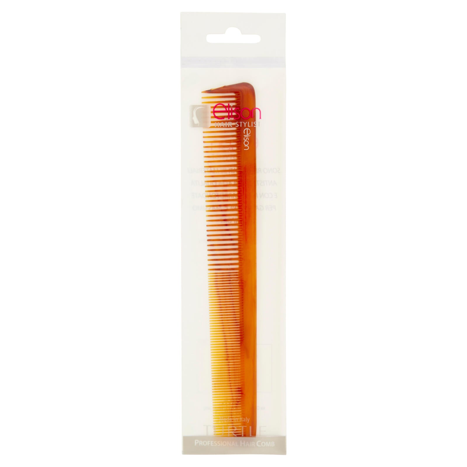 elison Hair Stylist Professional Hair Comb Pettine bi fase medium Tutle (25526100)