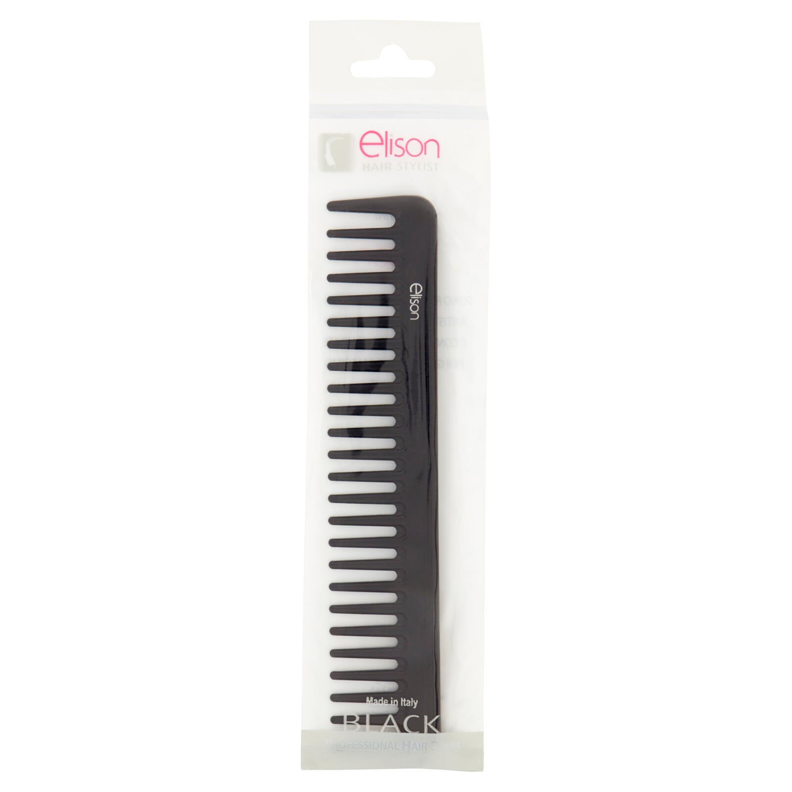 elison Hair Stylist Professional Hair Comb Pettine pro rado ergonomico Black (25526103)