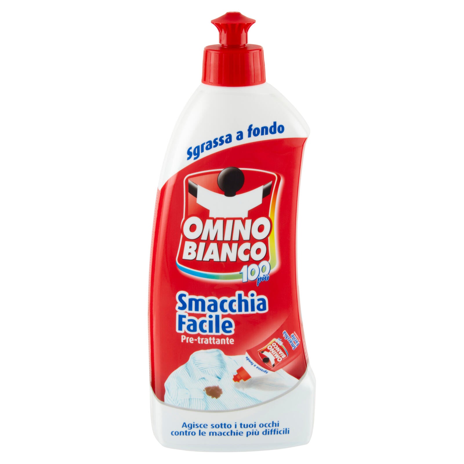 Omino Bianco, Smacchiafacile Pretrattante, Smacchia le macchie più Ostinate, 500ml (25566820)