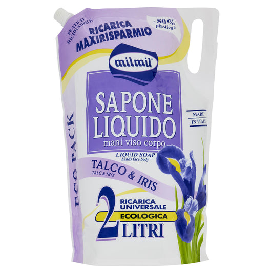 milmil Sapone Liquido Talco & Iris Ricarica Universale Ecologica 2 Litri (25561823)
