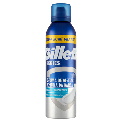 Gillette Series Schiuma da Barba Ammorbidente, 200 + 50ml Gratis (25530576)