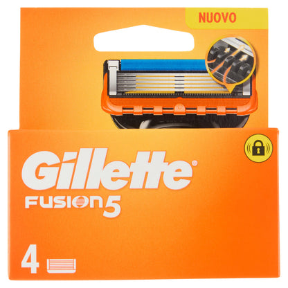 Gillette Fusion5 Lamette di ricambio per Rasoio da Uomo, 4 Ricariche (25530533)