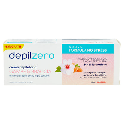 depilzero crema depilatoria Gambe & Braccia 150 ml + 50 ml Gratis (25525151)