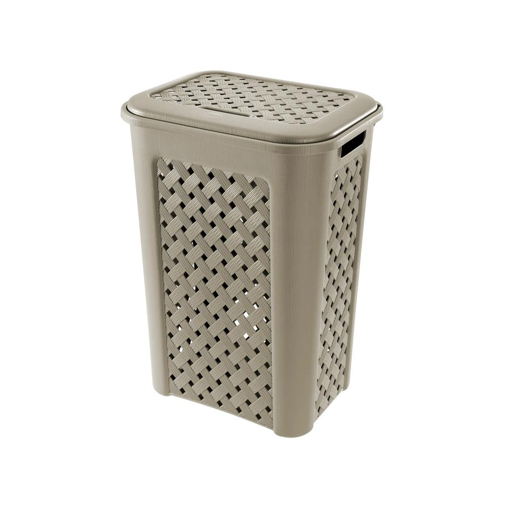 Fatigati - Portabiancheria con Coperchio (50L) - Color Talpa
 (25528643)