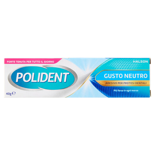 Polident gusto neutro adesivo protesi dentiera con tenuta giornaliera senza aromi artificiali 40 gr (25579981)