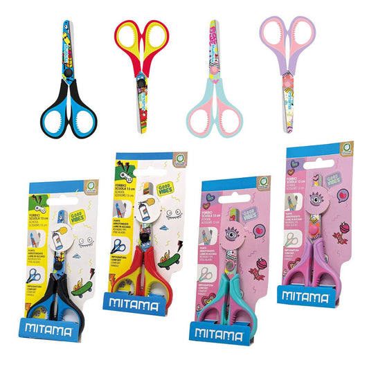 Mitama Forbice Junior, 13 cm, presa in gomma, fantasie ass.te, Bl. 1 pz (25562098)