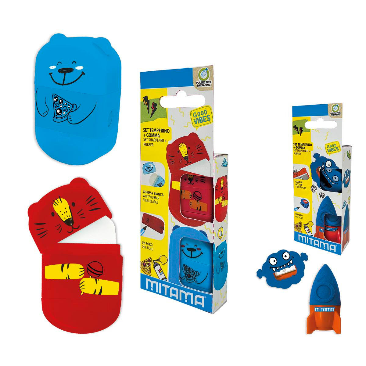 Set Temperino e Gomma Monster boy Mitama  Bl. 2 pz. (25594375)