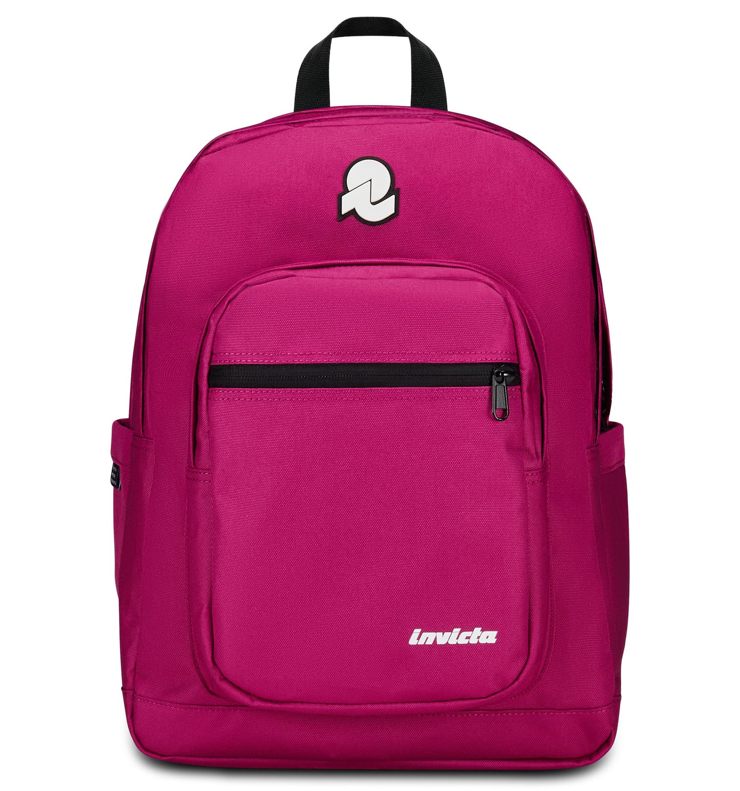 Invicta Zaino Scuola Jelek Plain, Fucsia, Zaino Doppio Scomparto Super Capiente Con Tasca Porta PC o Tablet, Tasca Porta Borraccia e Tasca Con Organizer, Medie, Superiori e Viaggio, Donna Ragazza (25615224)