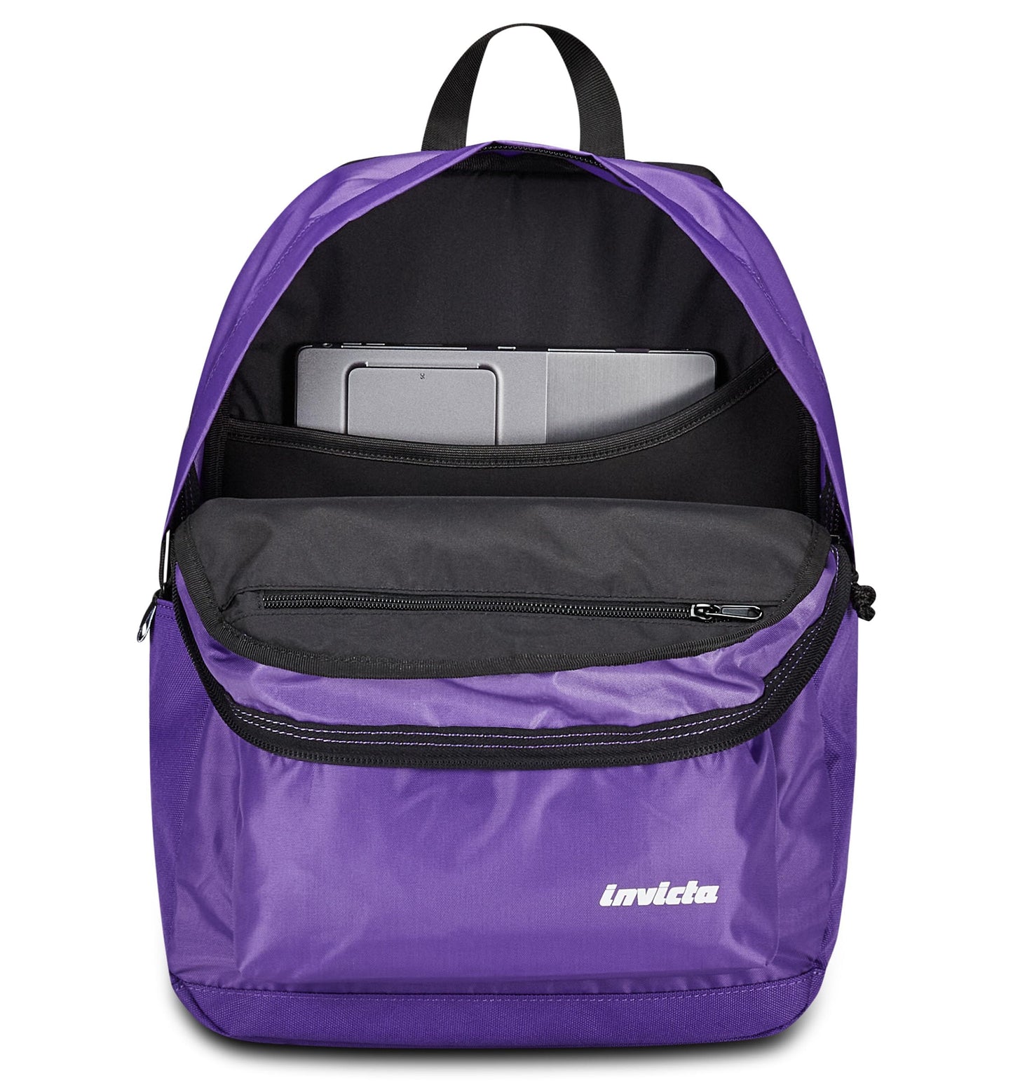 Invicta Zaino Scuola Carlson Plain, Viola, Zaino Mono Scomparto Con Tasca Porta PC o Tablet e Tasca Porta Borraccia, Zaino Superiori, Università e Viaggio, Ragazza Donna (25615156)