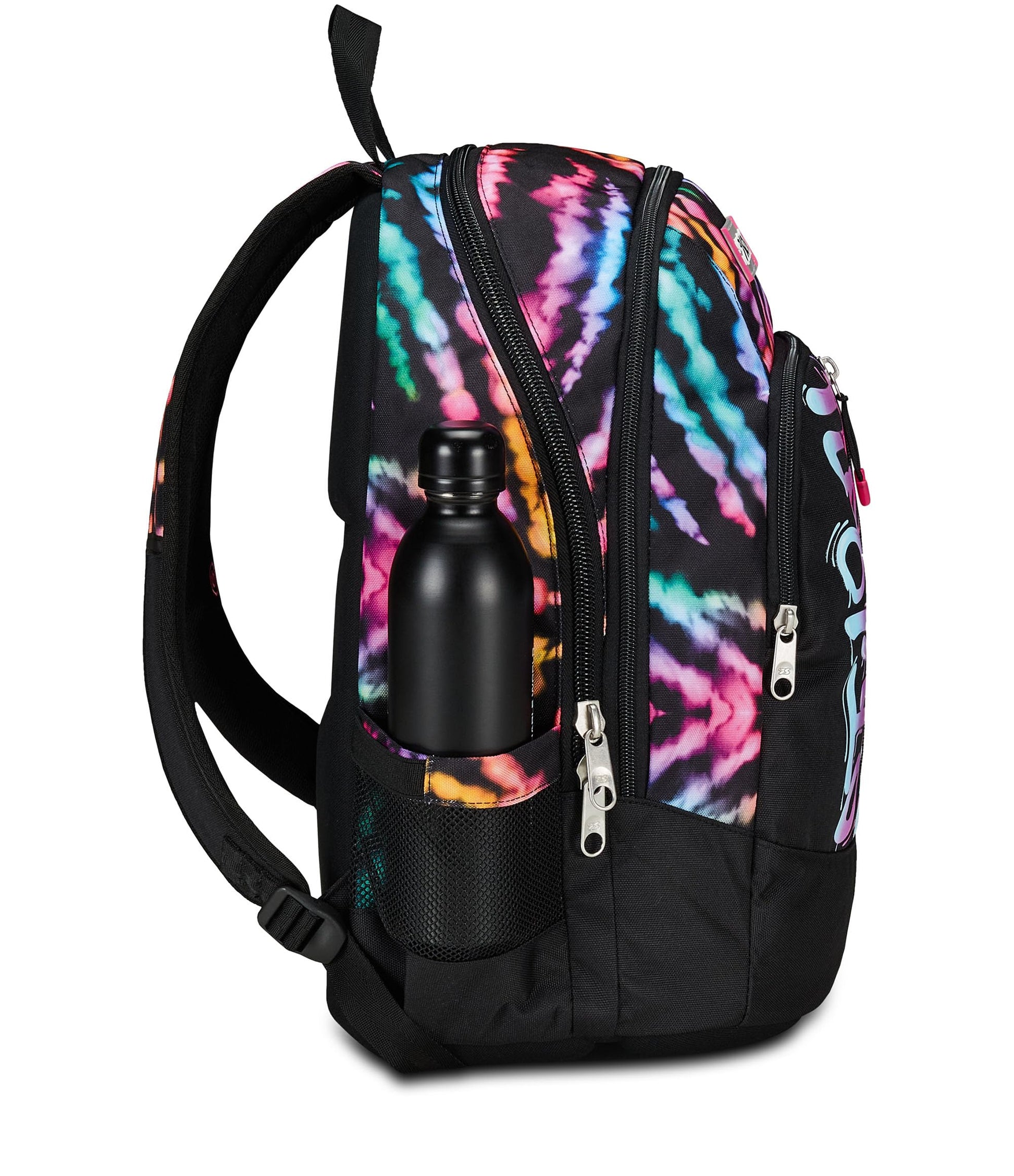 SEVEN Zaino Scuola Advanced, Nero Fucsia, Multi-Shade Girl, Zaino Doppio Scomparto Con Cassa Speaker Wireless Su Spallaccio, Tasca Porta PC o Tablet, Tasca Porta Borraccia e Organizer, Zaino Scuole (25599072)