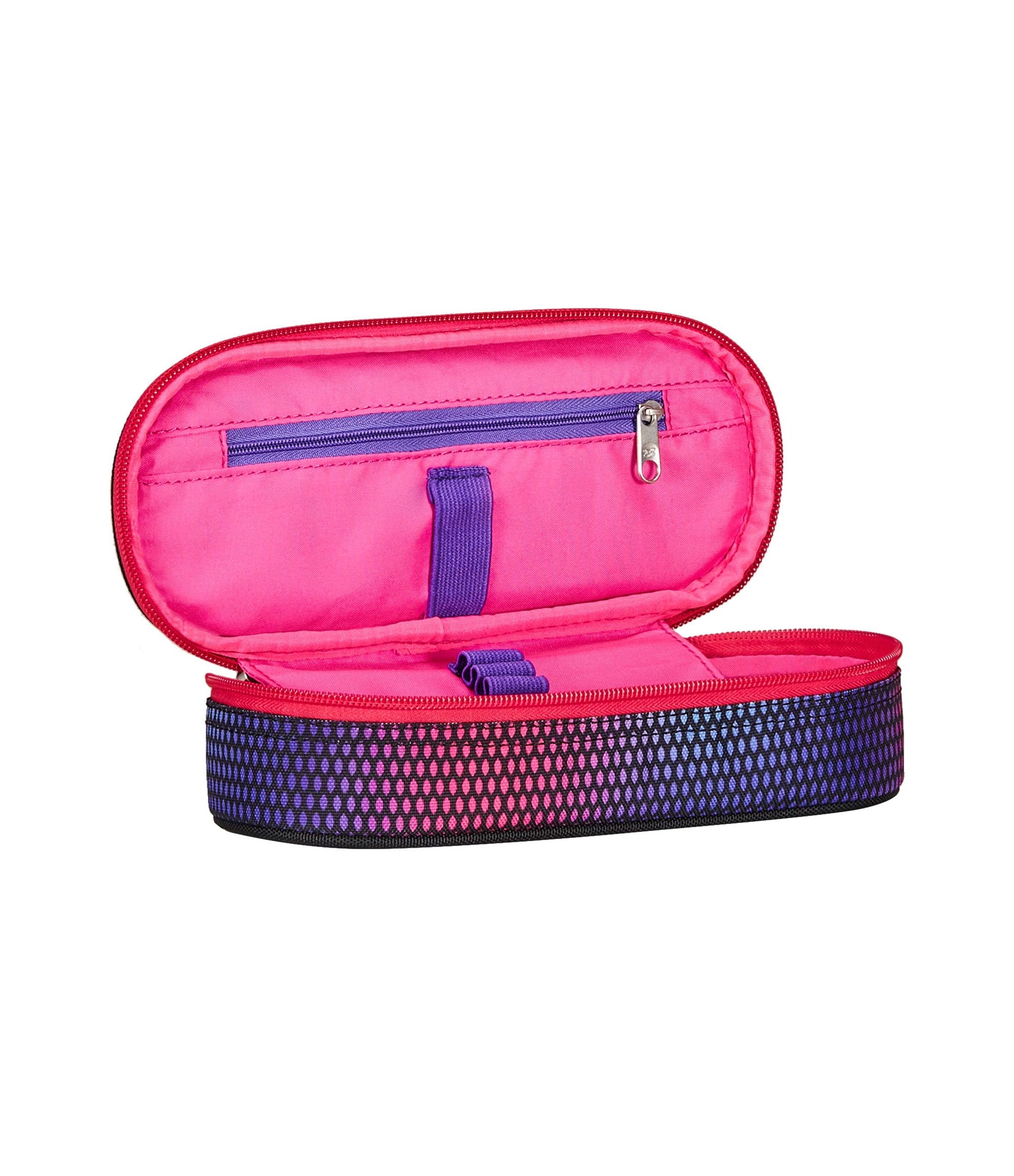 Seven Portapenne Scuola Round Plus, Violet, Shadefull Girl, Bustina Ovale Con Tasca Interna ed Elastici Porta Penne, Accessori Zaino, Elementari, Medie, Superiori, Ragazzo Ragazza (25581079)