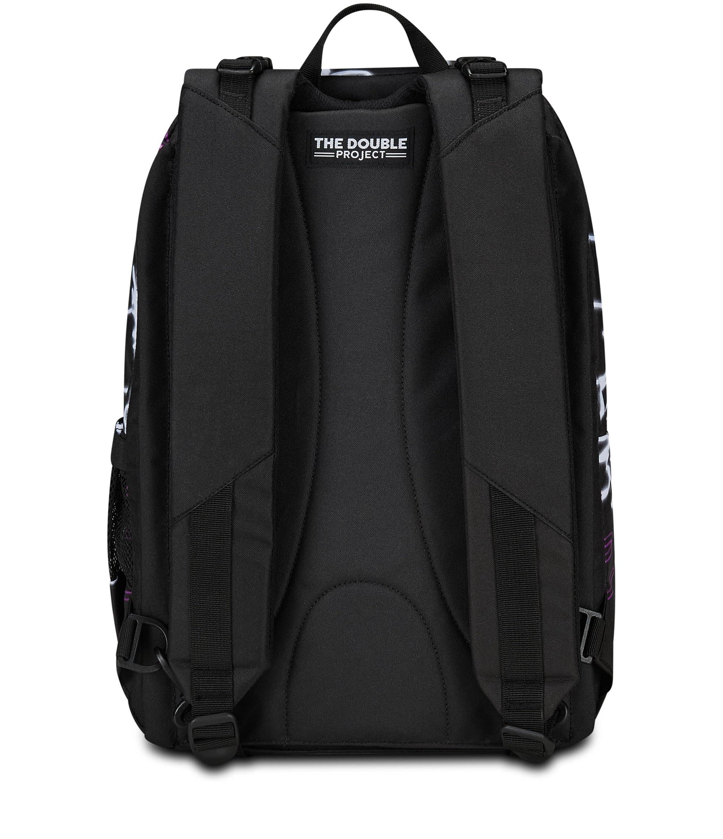 Seven Zaino Scuola Reversibile The Double, Nero Viola, Ledcontour, 2 in 1, Zaino Mono Scomparto Con Auricolari Earphones Wireless Led, Tasca Porta Borraccia e Markers, Zaino Medie e Superiori, Ragazza (25602334)