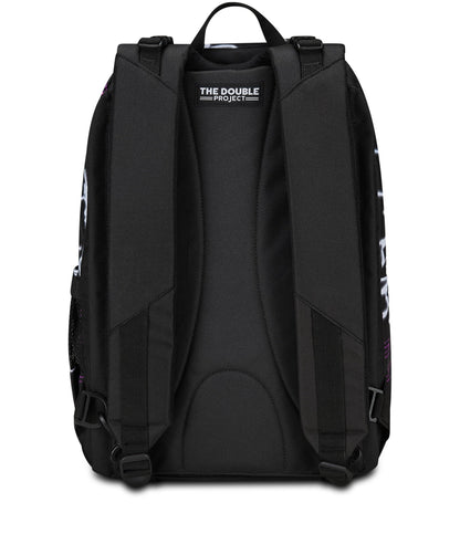 Seven Zaino Scuola Reversibile The Double, Nero Viola, Ledcontour, 2 in 1, Zaino Mono Scomparto Con Auricolari Earphones Wireless Led, Tasca Porta Borraccia e Markers, Zaino Medie e Superiori, Ragazza (25602334)