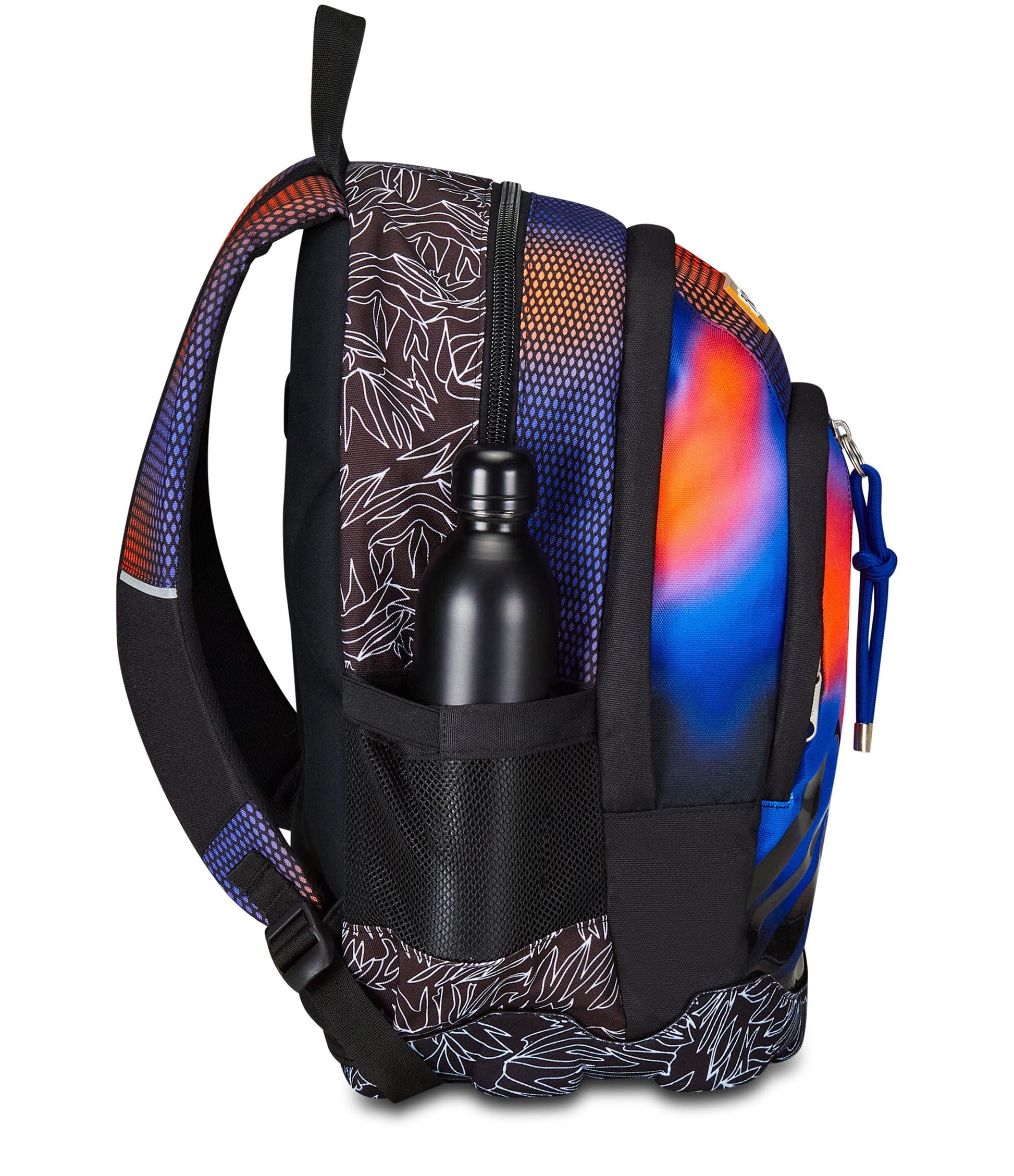 SEVEN Zaino Scuola Dual, Blu e Arancione, Shadefull Boy, Zaino Doppio Scomparto Con Tasca Porta PC o Tablet, Tasca Porta Borraccia e Organizer, Zaino Scuole Medie e Superiori, Bambino Ragazzo (25615320)