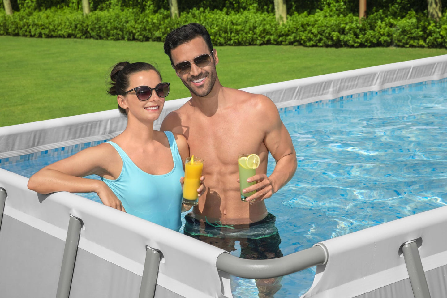 Bestway 5612B Piscina Fuori Terra Power Steel Power Rettangolare da 640x274x132 cm (25519914)