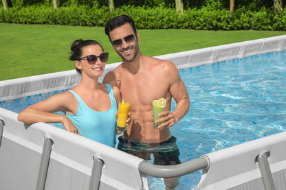 Bestway 5612B Piscina Fuori Terra Power Steel Power Rettangolare da 640x274x132 cm (25519914)