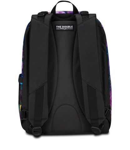 SEVEN Zaino Scuola Reversibile Pockets The Double, Viola Fucsia, Dyelight, Mono scomparto Multitasche, Con Auricolari Earphones Wireless Led, Tasca Borraccia e Markers, Zaino Medie Superiori, Ragazza (25602099)
